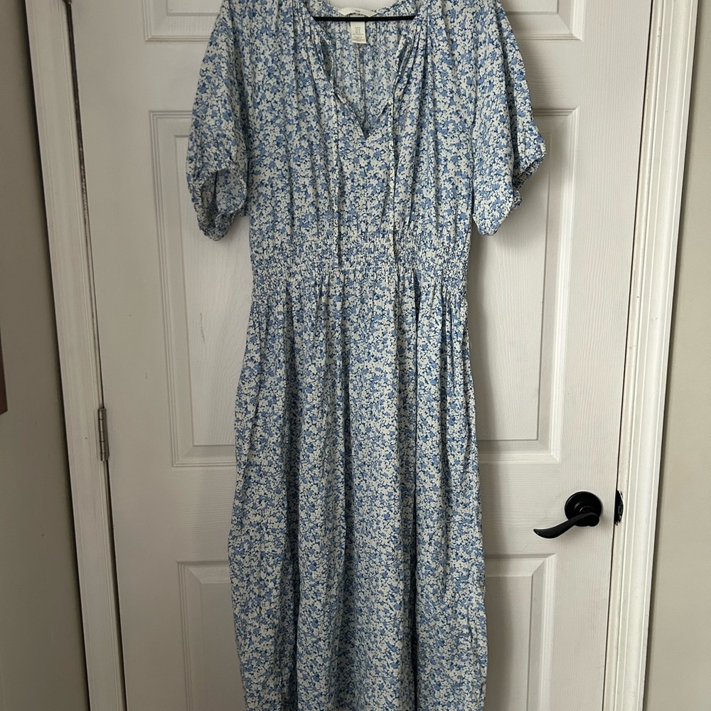 H&M Floral Blue Dress